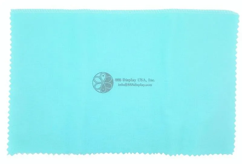 11"x14" LightBlue/White Jewelry Polishing Cloth