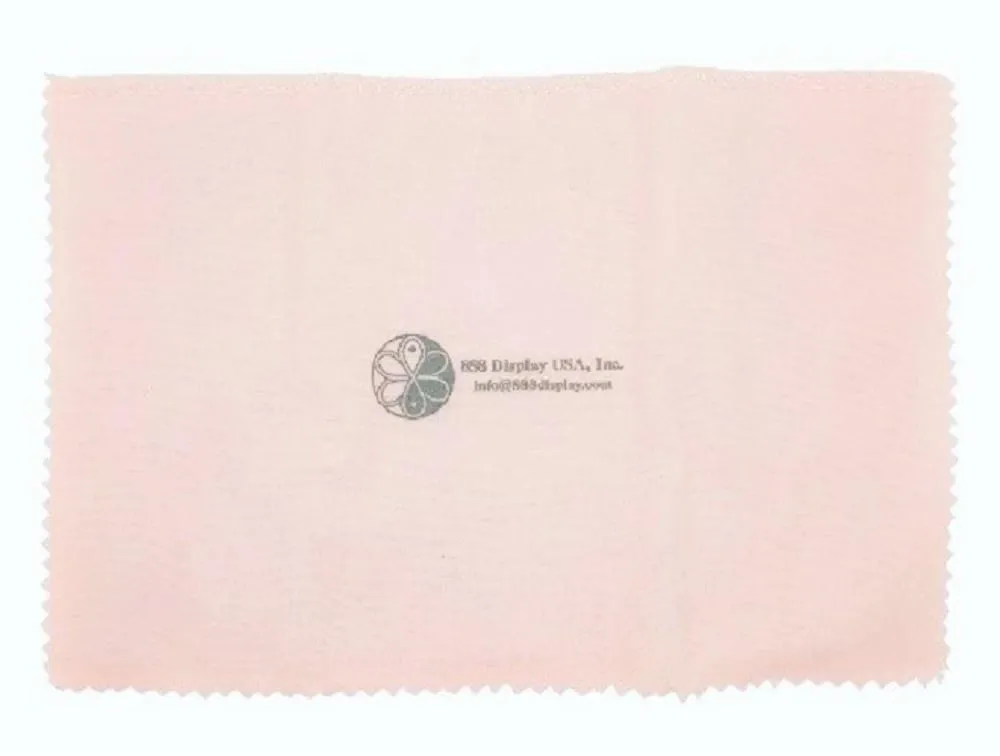 11"x14" LightPink/White Jewelry Polishing Cloth