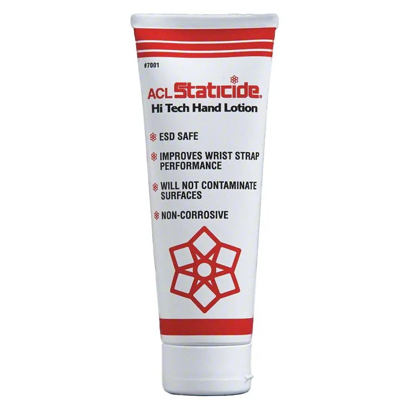 ACL Staticide 7001 Staticide Hi Tech Hand Lotion, 8 oz tube; 24 units per case