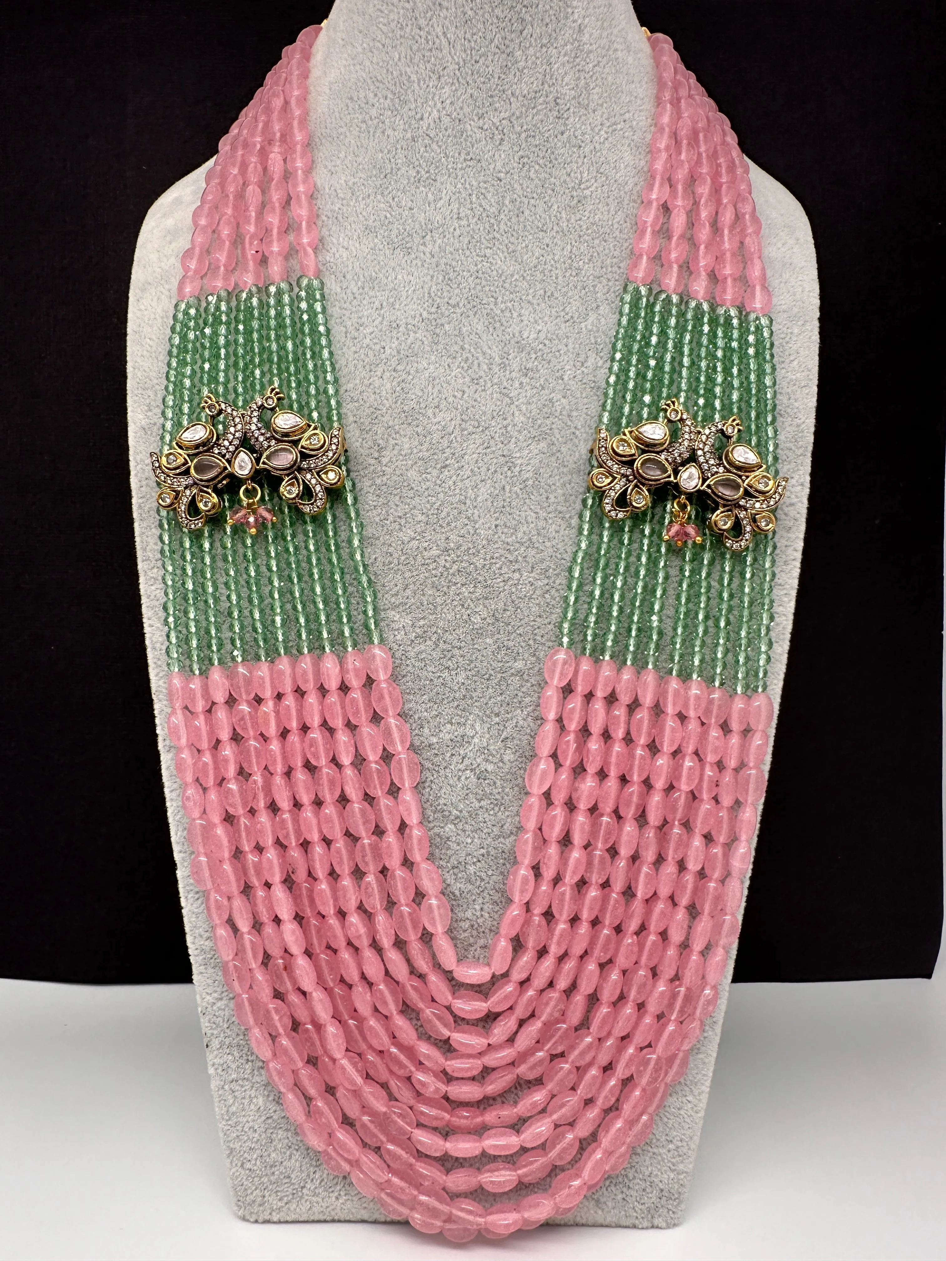 AD Color Multi Layer Beads Necklace