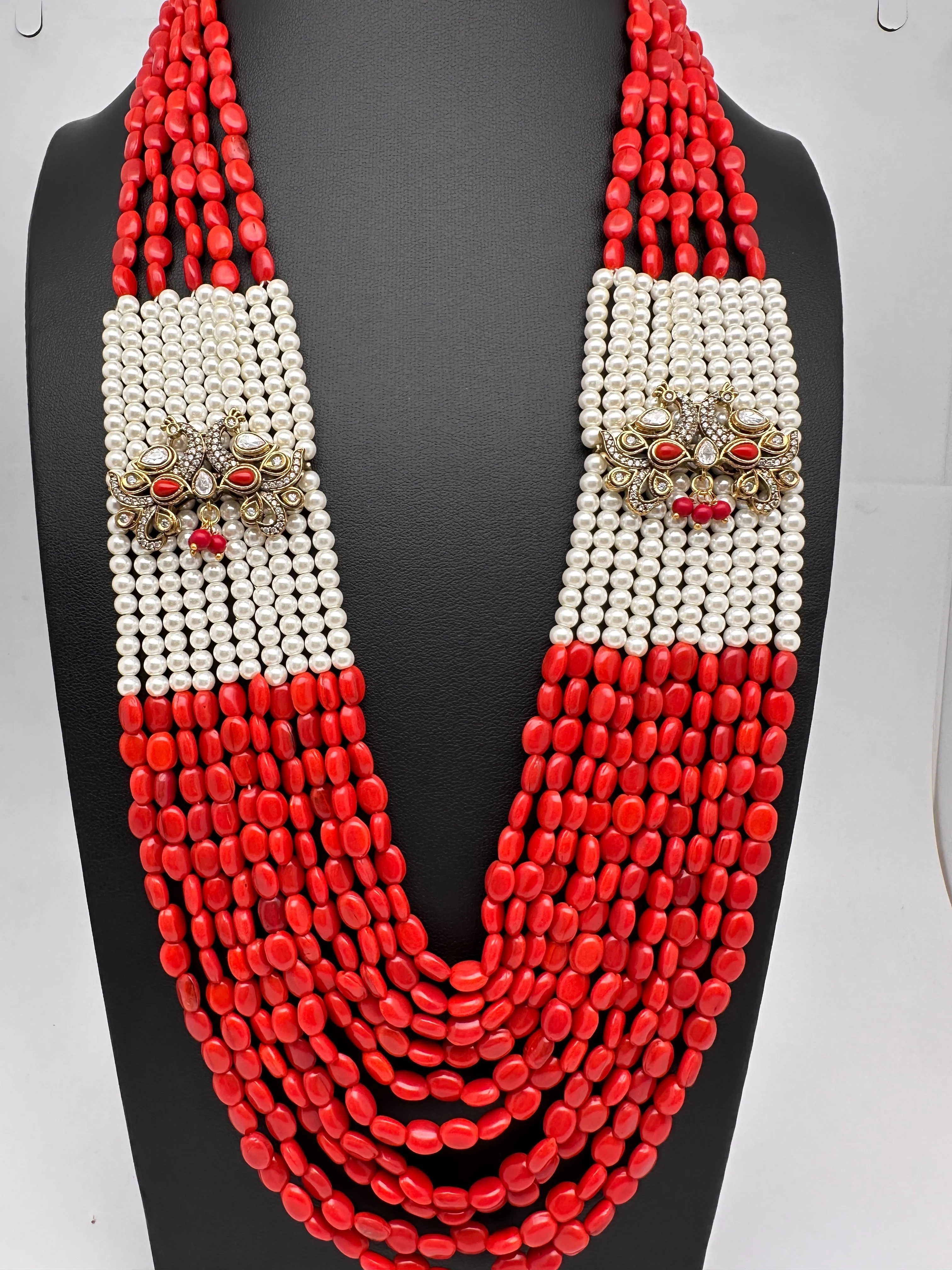 AD Color Multi Layer Beads Necklace
