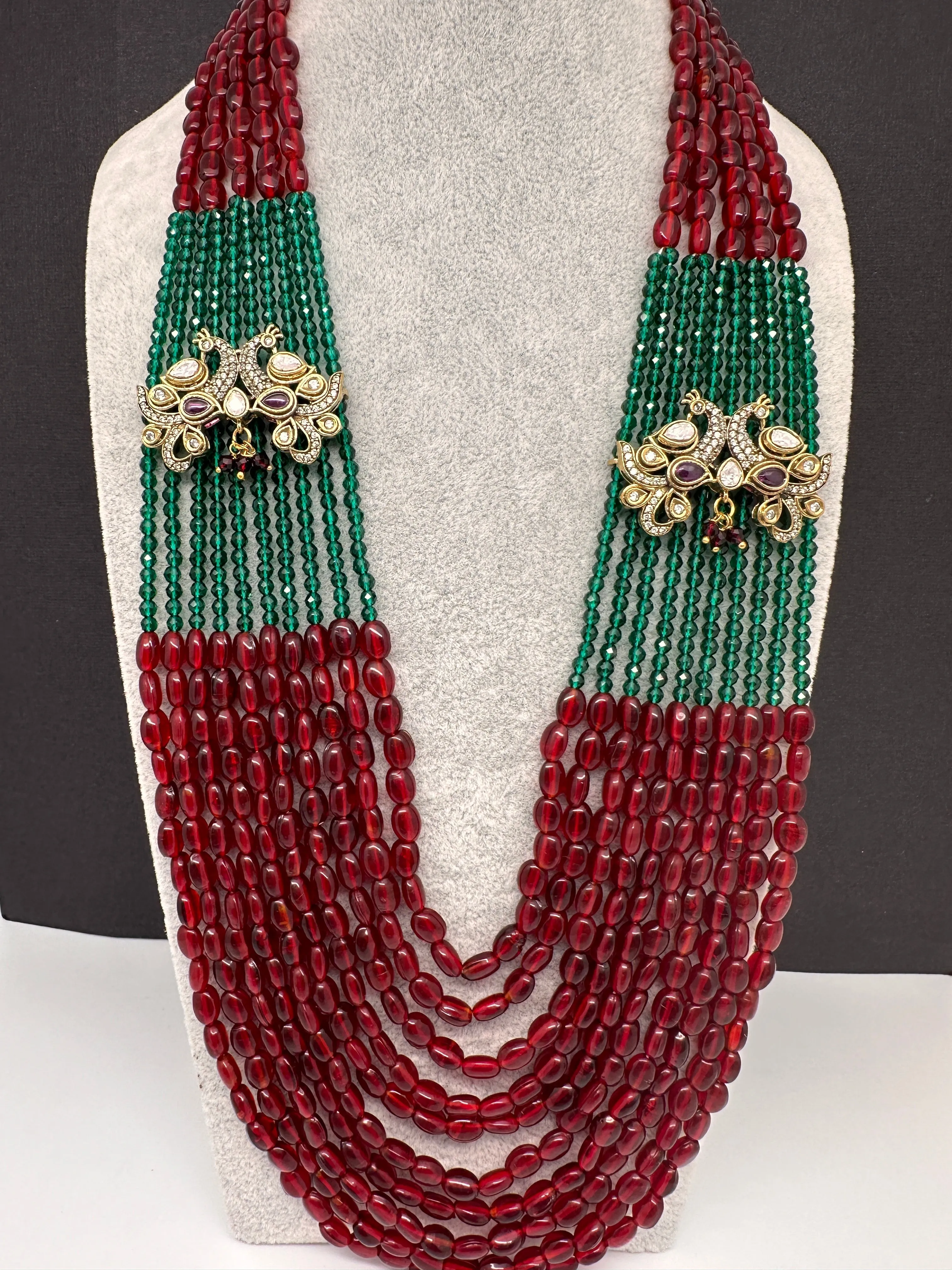 AD Color Multi Layer Beads Necklace