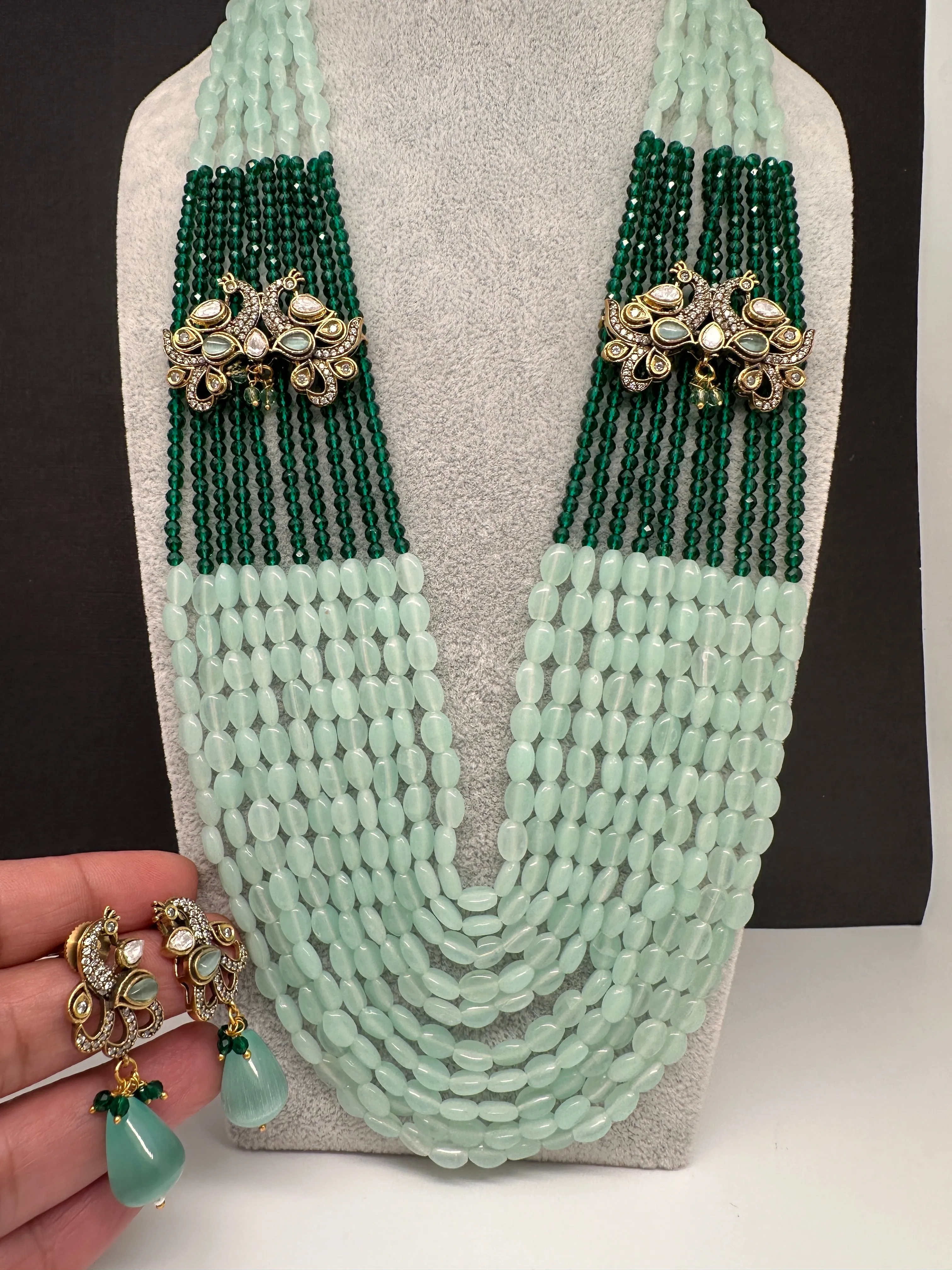 AD Color Multi Layer Beads Necklace
