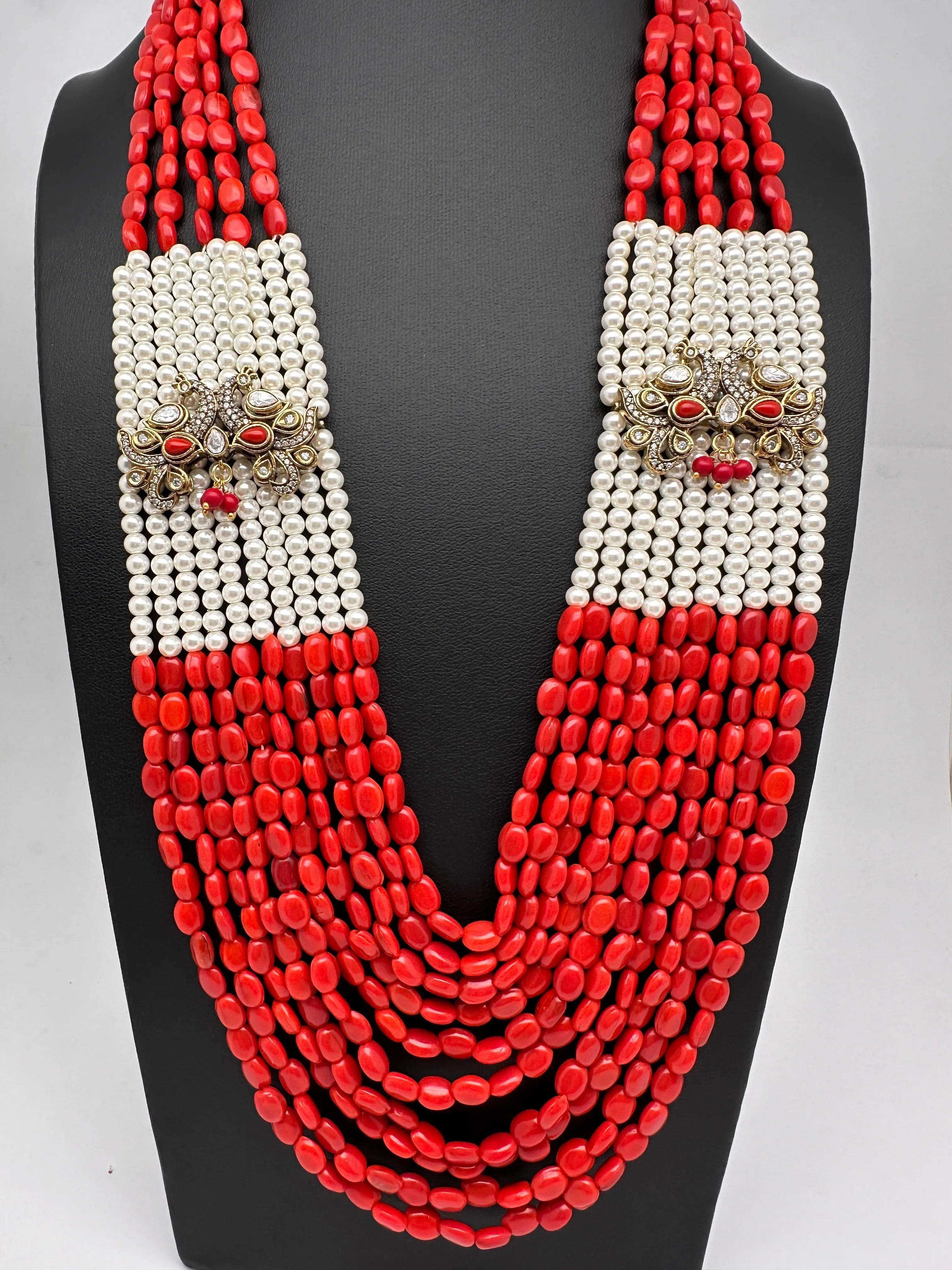 AD Color Multi Layer Beads Necklace