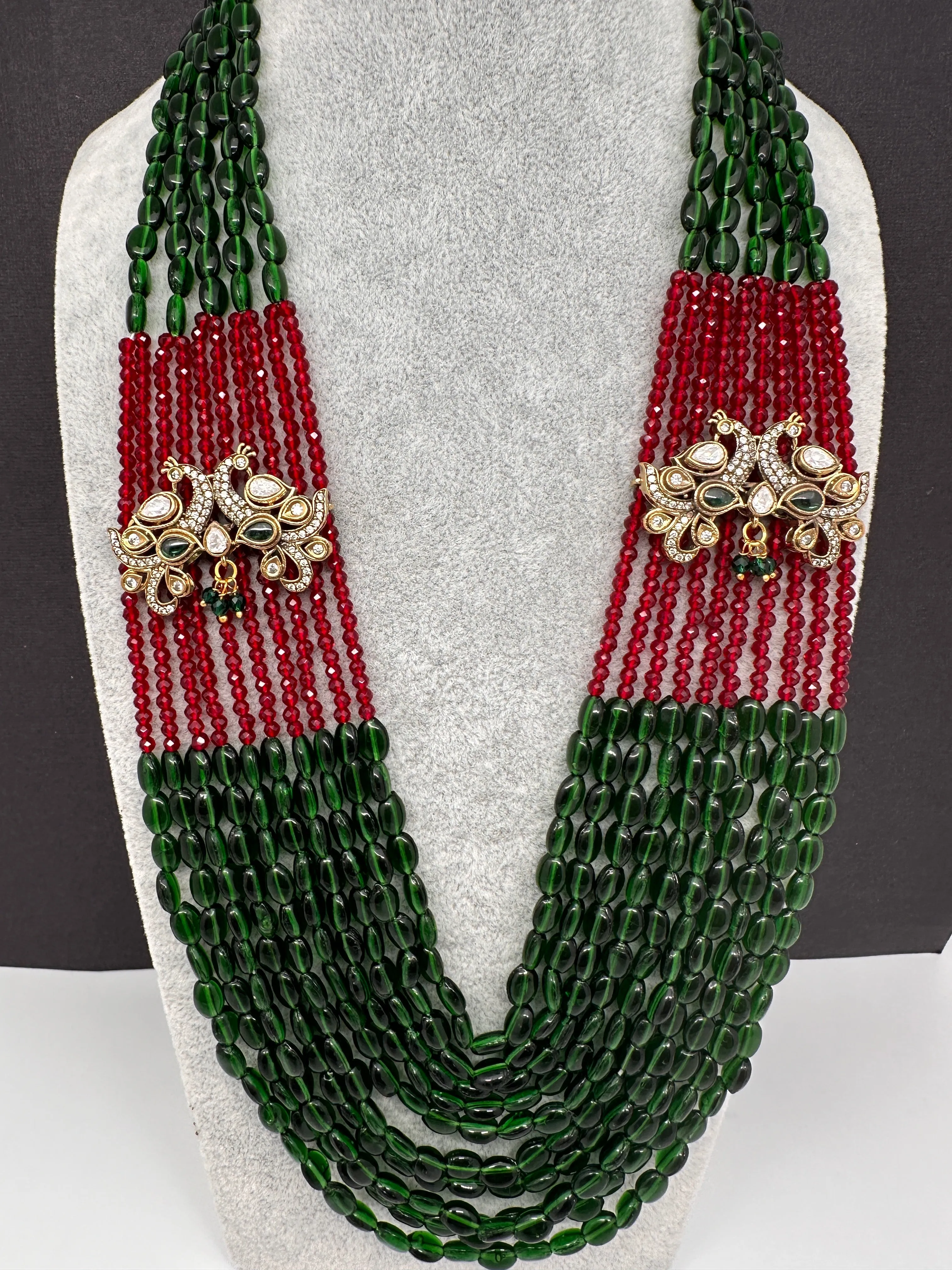 AD Color Multi Layer Beads Necklace