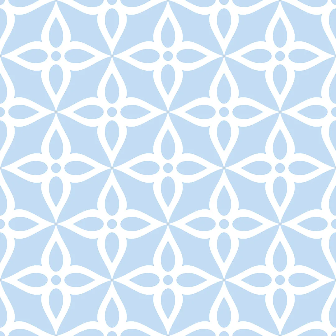 Baby Blue Petals – 100% Quilting Cotton Fabric by the Yard