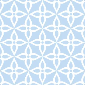 Baby Blue Petals – 100% Quilting Cotton Fabric by the Yard