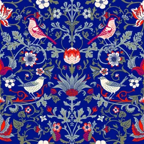 Birds on Royal Blue – 100% Quilting Cotton Fabric by the Yard