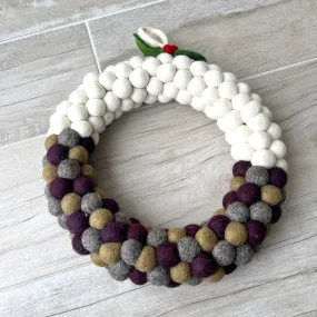 Christmas Pudding Felt Wreath