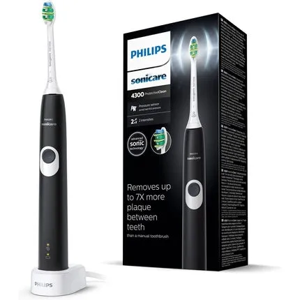 Electric sonic toothbrush 4300 series Hx6800/63 for adults, black with built-in lithium-ion battery 110-240, Philips