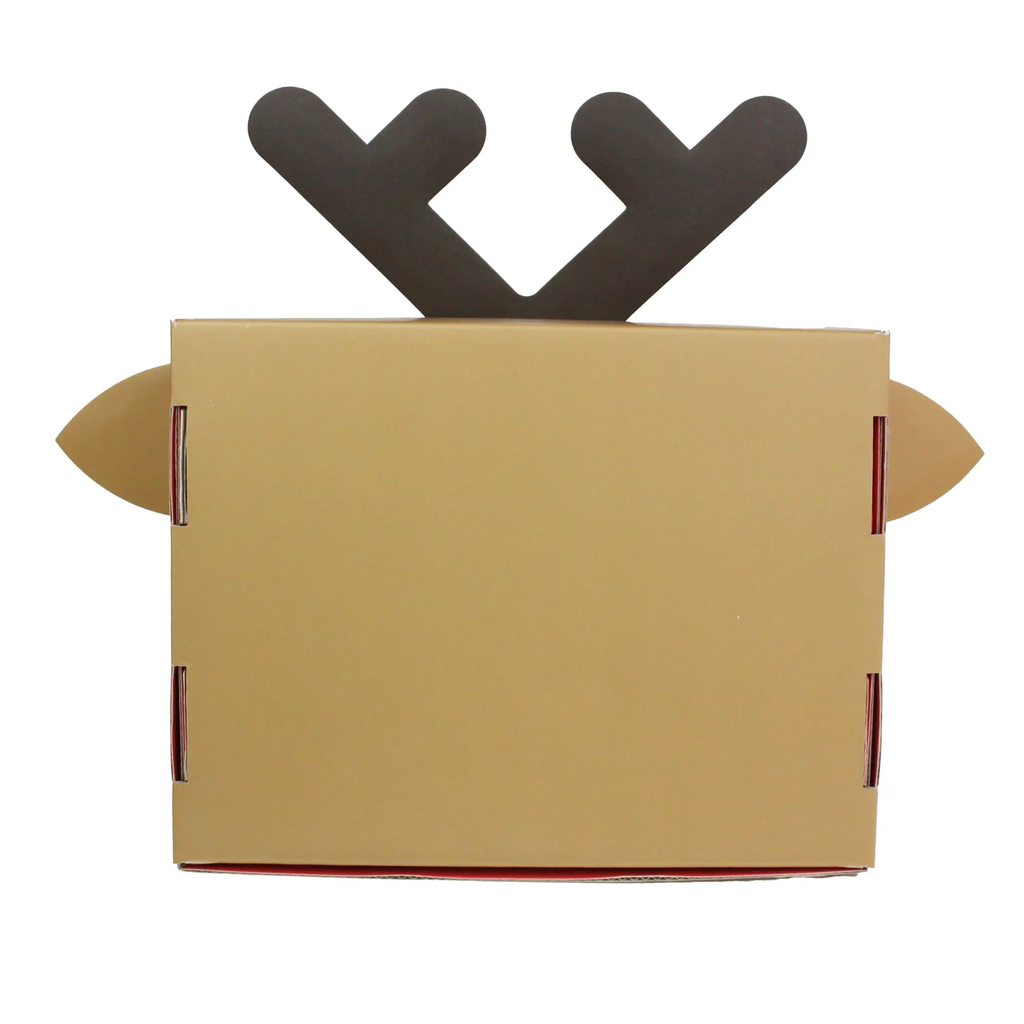 Festive 3D Reindeer Corrugated Gift Boxes Set of 3 (Sizes Available)
