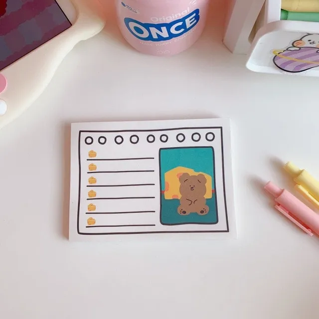 Kawaii Bear Memo Pads