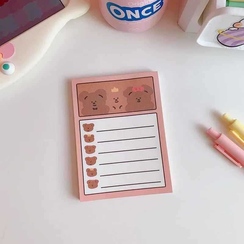 Kawaii Bear Memo Pads