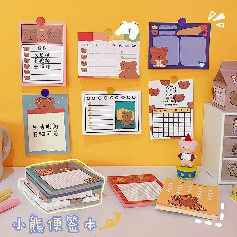 Kawaii Bear Memo Pads