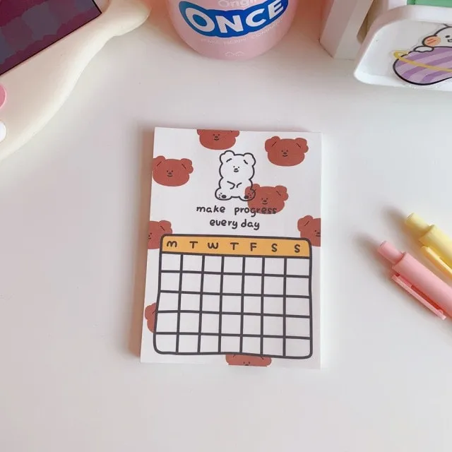 Kawaii Bear Memo Pads