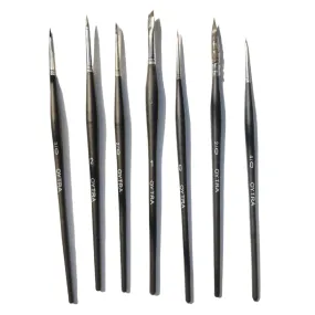 Mini Spotter Brushes  Shorter Miniature Liner for Detailing Set of 7
