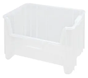 Quantum QGH700CL Heavy-Duty Clear-View Giant Stack Bins, 19.88" x 15.25" x 12.44"