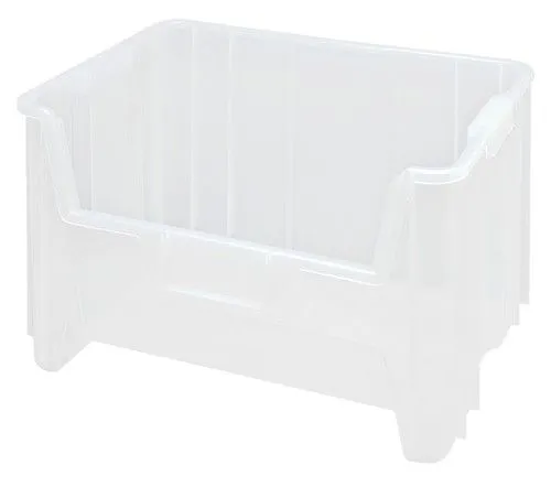 Quantum QGH700CL Heavy-Duty Clear-View Giant Stack Bins, 19.88" x 15.25" x 12.44"