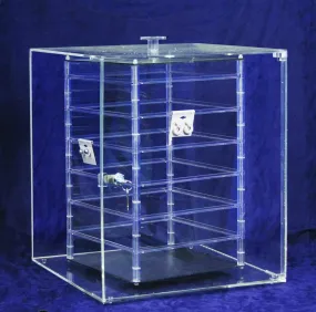 Rotating Acrylic Case for 96 pcs. 2" Hanging Earring Cards