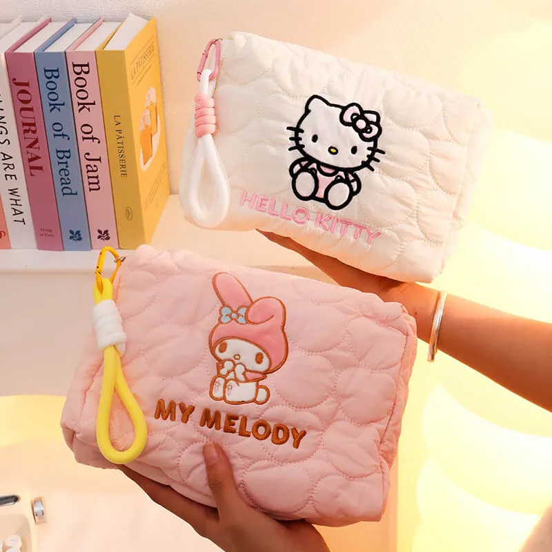 Sanrio My Melody&Hello Kitty Wristlet Cosmetic Bag