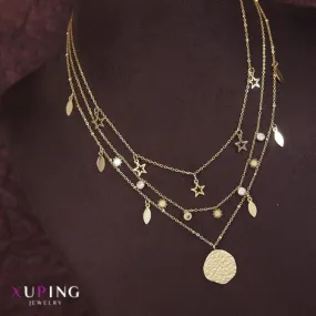 Xuping multi Layer Pendent Necklace