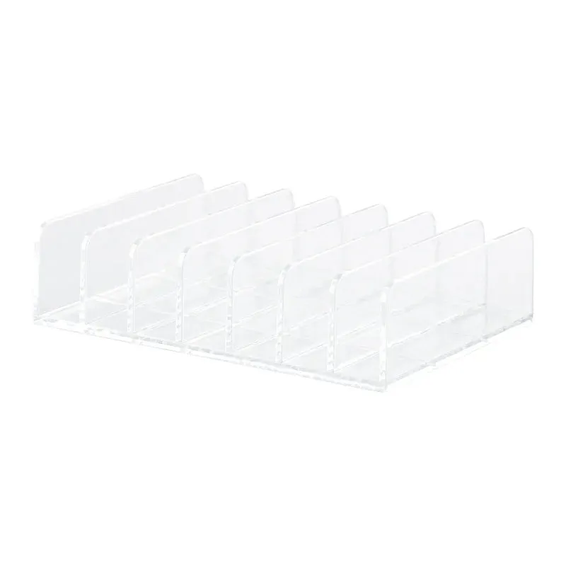 Yeknu Desktop Cosmetic Division Storage Organizer Box Acrylic Transparent Detachable Skin Care Products Eye Shadow Tray Lipstick Rack