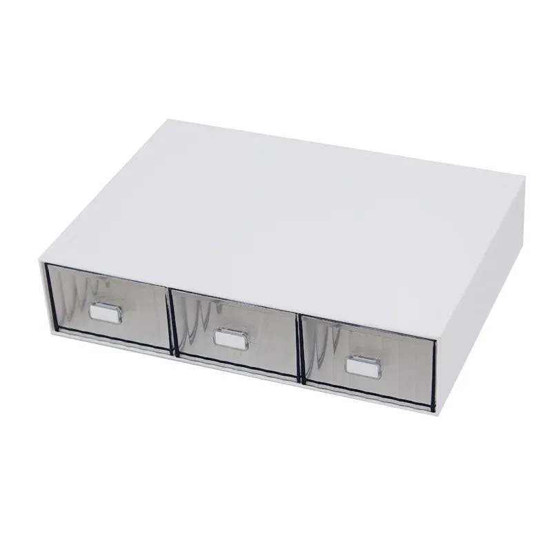 Yeknu Ins Acrylic Pen Holder Storage Box Desktop Stationery Pen Box Office Transparent Large-capacity Drawer Makeup Organizer Cosmetic