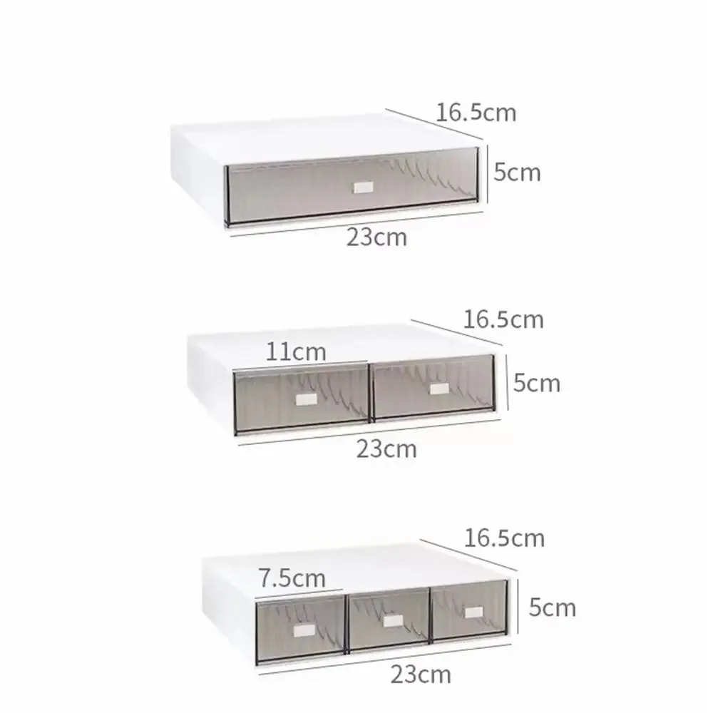 Yeknu Ins Acrylic Pen Holder Storage Box Desktop Stationery Pen Box Office Transparent Large-capacity Drawer Makeup Organizer Cosmetic