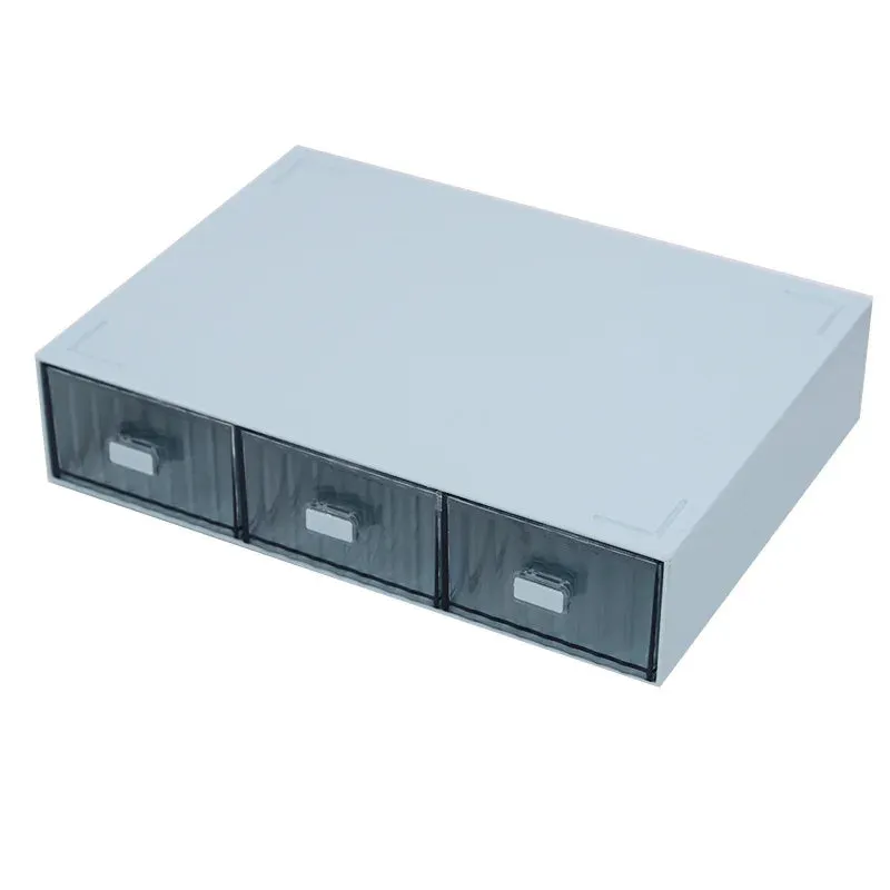 Yeknu Ins Acrylic Pen Holder Storage Box Desktop Stationery Pen Box Office Transparent Large-capacity Drawer Makeup Organizer Cosmetic
